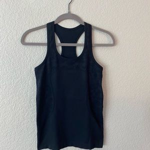 Lulu Lemon “Swiftly Tech Racerback” Tank Top in Navy blue/black